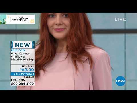 Vince Camuto Wildflower MixedMedia Top