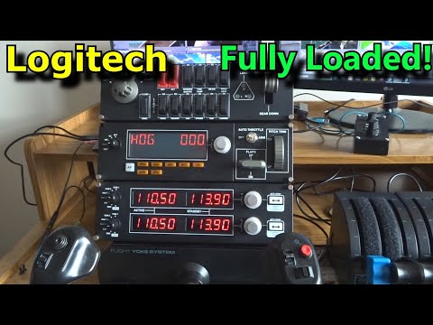 FS2020: Logitech Flight Yoke System Fully loaded - With Switch Panel Review!