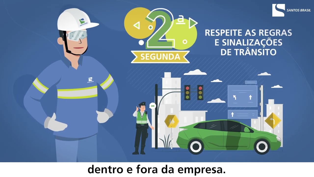 Vídeo integração e Segurança do Trabalho em animação 2D - Porto de Santos