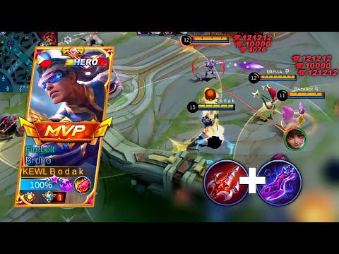 BRUNO GERMAN CUT???  | BRUNO BEST BUILD AND EMBLEM - MLBB