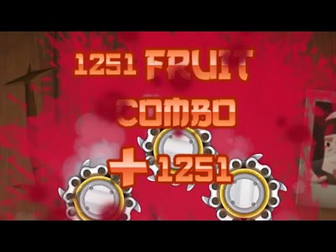 Getting a 1251 Fruit Combo in Fruit Ninja Classic!