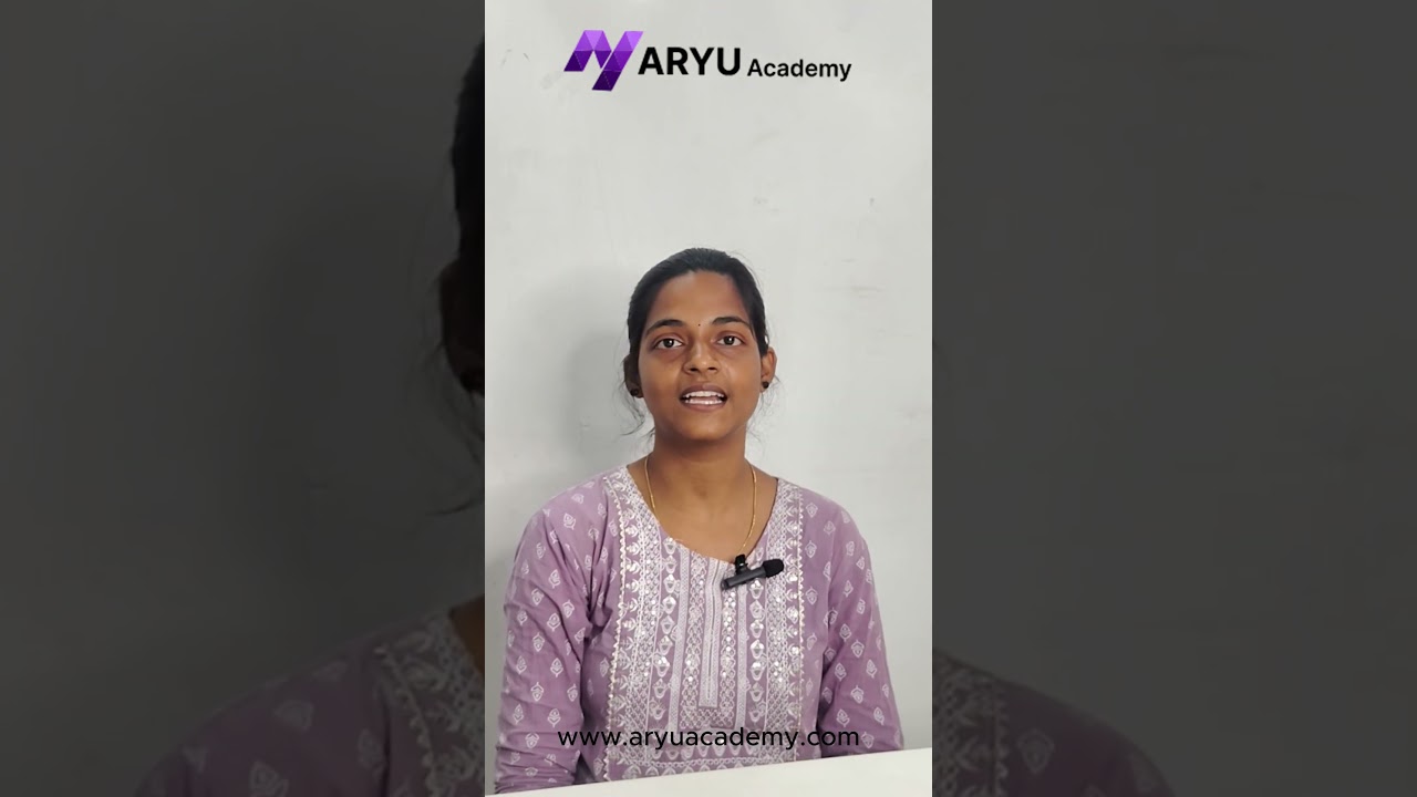 Aryu Academy Chennai student testimonial video 1