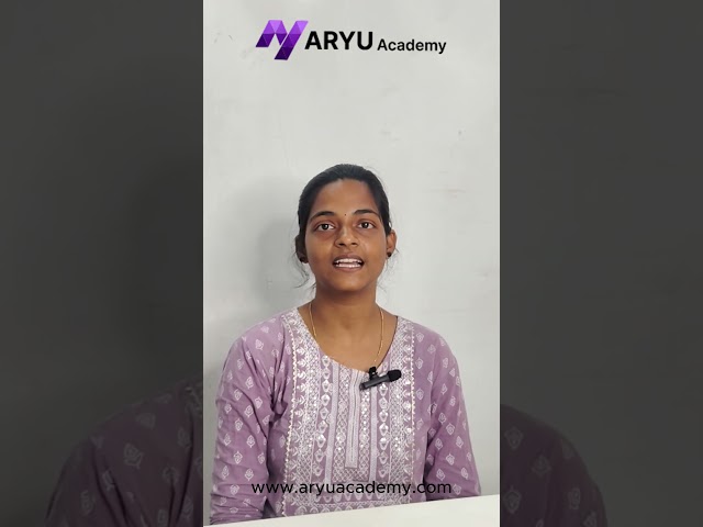Aryu Academy Chennai student testimonial video 1