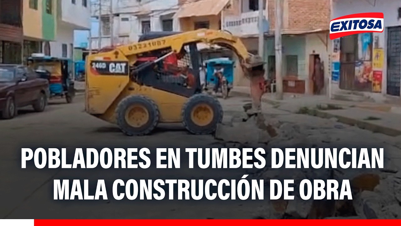 🔴🔵 Pobladores en Tumbes denuncian mala construcción de obra y falta de implementos de seguridad