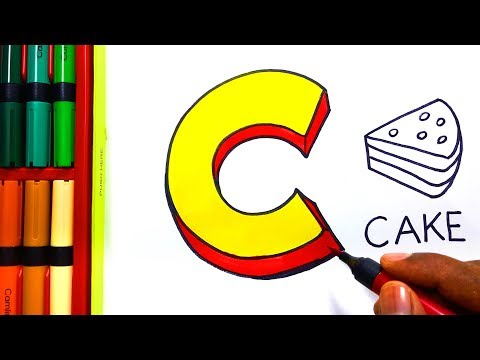 Draw and paint "C" Alphabet - Lesson 161