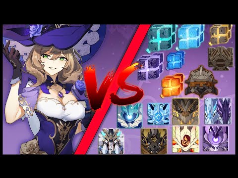 Main DPS Lisa Against All World Bosses - Genshin Impact