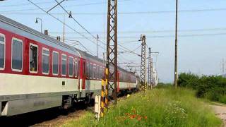 preview picture of video 'ZSSK 350 006 - 3 [IC 502 Gerlach] passing Varín'