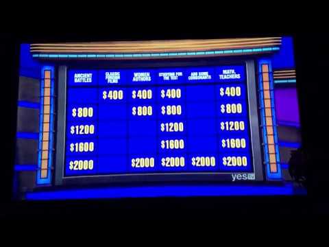 Double Jeopardy - The Teacher’s Tournament (Semifinal match 3) Day 8, 3rd Daily Double (5/15/19)