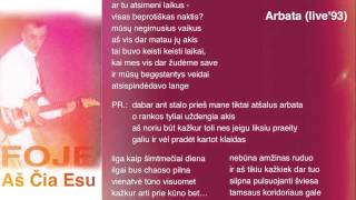FOJE - &quot;Arbata (live&#39;93)&quot;