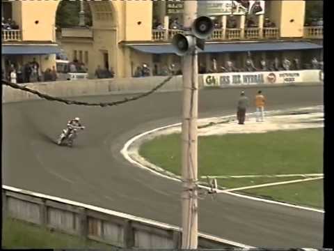 1993 Wybrzeże Gdańsk vs Włókniarz Częstochowa Bieg 3 wywiad Kalinowski