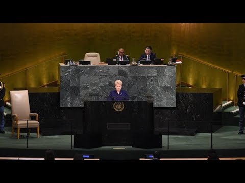 Napoleono kompleksu serga ne tik vyrai, Dalia Grybauskaitė tai įrodė SNO Generalinėje Asamblėjoje