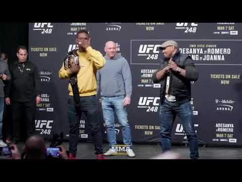 UFC 248  Israel Adesanya, Yoel Romero Have Dance Off After Staredown   MMA Fighting