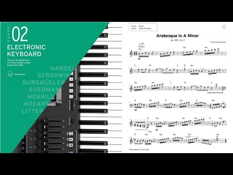 Arabesque in A Minor | Arabesque in A minor Trinity Grade 2 Electronic Keyboard Exam Music Piece