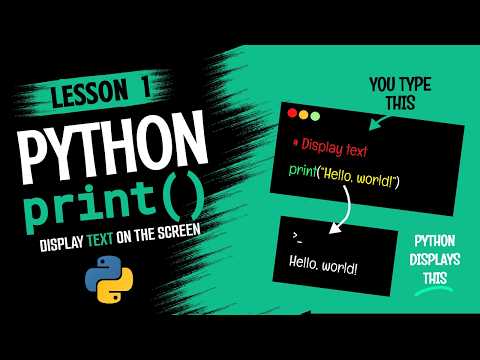 Python Lesson 1 The Print Function Beginner