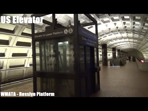 Modernized U.S. Hydraulic Elevator @ Rosslyn WMATA Station Platform - Arlington, VA