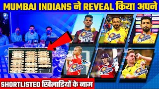 IPL 2023 : Mumbai Indians Reveal the Name of Shortlisted Players for Auction| MI Target Players 2023