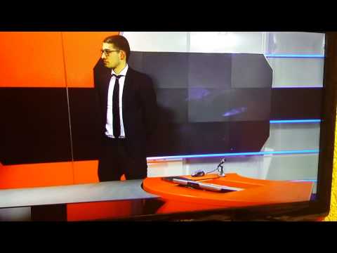 Indringer in gesprek met de portier en de arrestatie in het NOS-gebouw - 20150129