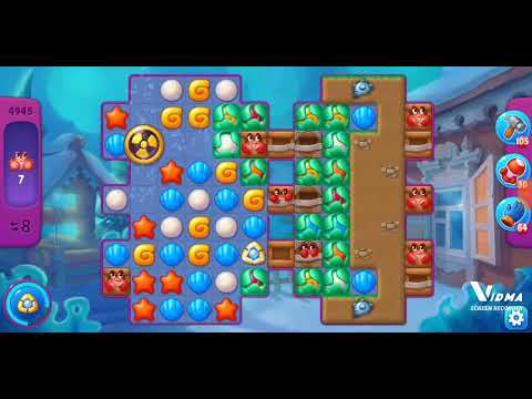 Fishdom. 4945 super hard level no boosters and diamonds