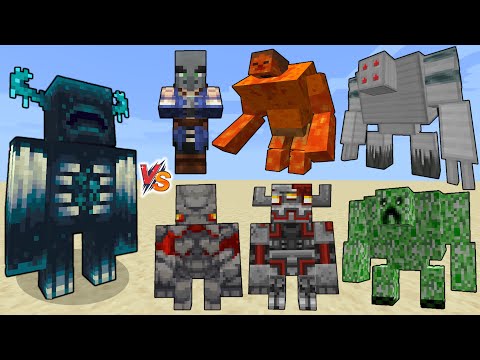Warden vs CrimsonSteve's more mobs - Crimson Steve's more mobs vs Warden Mob Battle