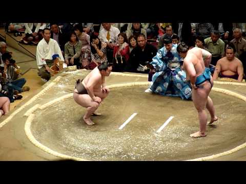 Yokozuna Hakuho (7-0) -Tochinoshin (4-3) , Sumo : Natsubasho 2010