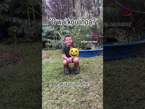 How to say your name in Hawaiian : olelo downloads part 1 #hawaiian #language  #languagelearning