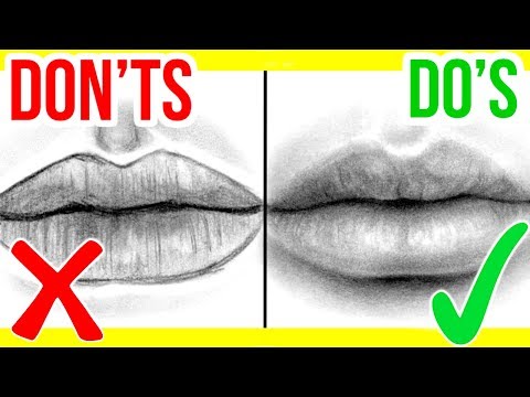 DO'S & DON'TS: How To Draw a Realistic Mouth / Lips |...