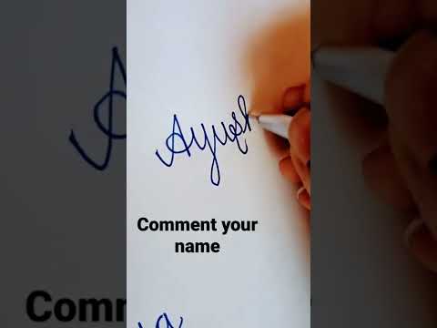 Ayush name in cusive #its me artist #shorts #comment your name