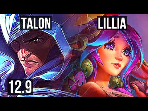 TALON vs LILLIA (JNG) | 9/0/3, 68% winrate, Legendary | EUW Challenger | 12.9