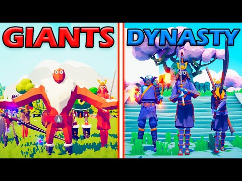 GIANT UNITS TEAM vs MEGA DYNASTY TEAM - Totally Accurate Battle Simulator | TABS