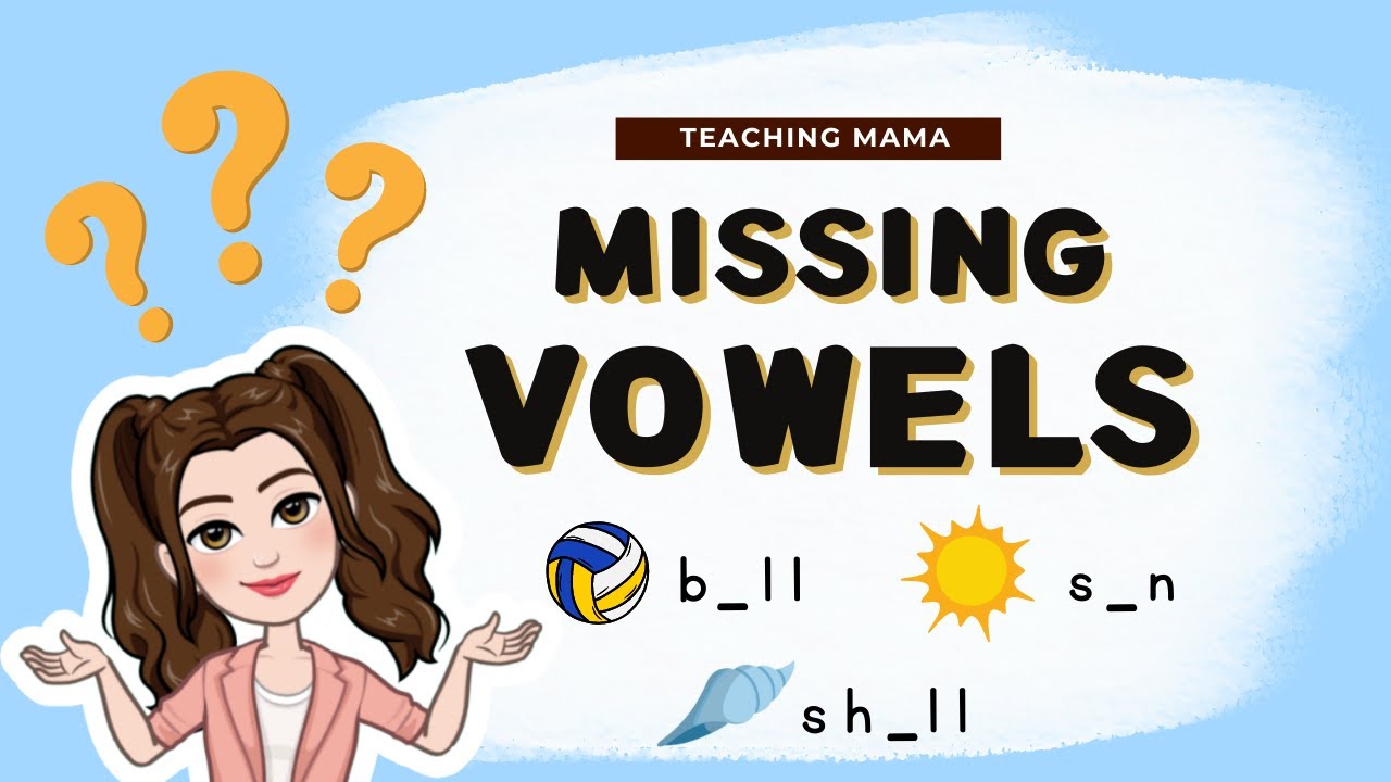 Missing Vowels | Fill in the Blanks | Activity for Kids | Teaching Mama