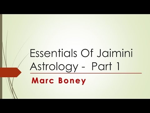 Essentials of Jaimini Astrology - Part 1