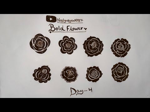 Day 4 Bold Flowers 🌺 ||Naziya9987#Naziyaofficial9987#explore #mehndi #mehndiartist #trending #trend 