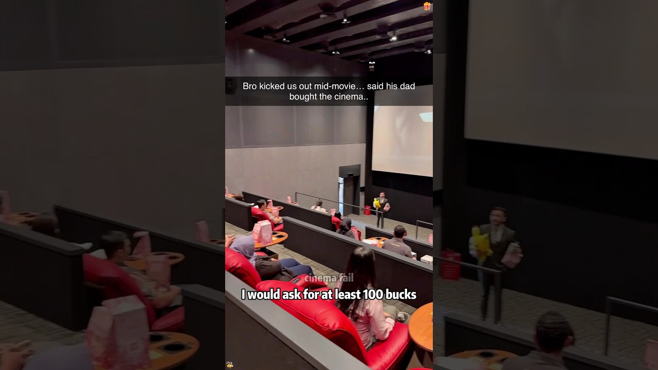 The movie theater is always more entertaining than the movie itself 🍿😂#Cinema #Funny #Fail