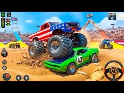 Ultimate Max Dolphin Monster Truck Demolition Derby Battle Arena Stunts Crashing - Android Gameplay.