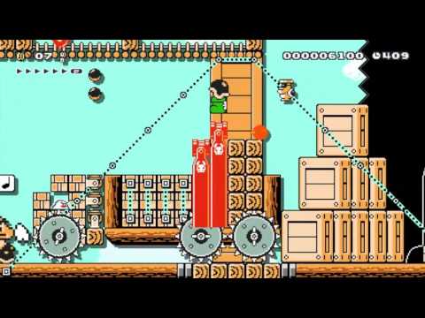 Bowser Bridge under construction by Pordy - Super Mario Maker - No Commentary 1AC