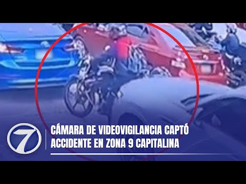 A video surveillance camera captured an accident in Zone 9 of the capital.