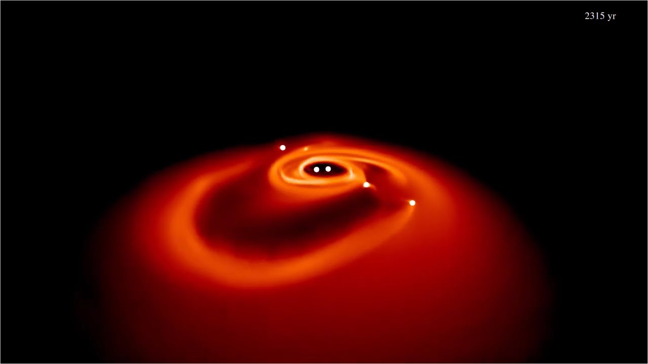 Planet formation around a binary star - YouTube