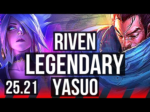 RIVEN vs YASUO (TOP) | 17/1/7, Quadra, 7 solo kills, 44k DMG, Legendary | KR Diamond | 25.21