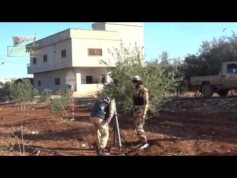 استهداف مقرات النظام في مدينة الشيخ مسكين بقذائف الهاون من قبل كتيبة مدفعية سجيل