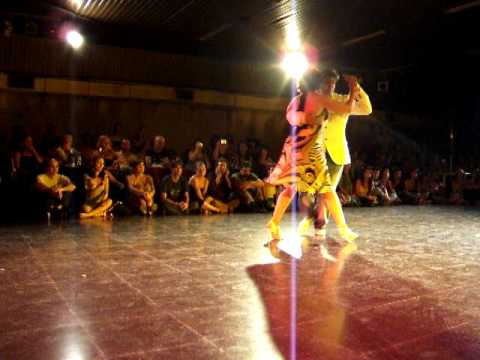  Corina de la Rosa  and  Julio Balmaceda  are  dancing  to  the  vals  "  Pedacito De Cielo  "
