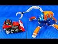 Lego Bulldozer vs Excavator
