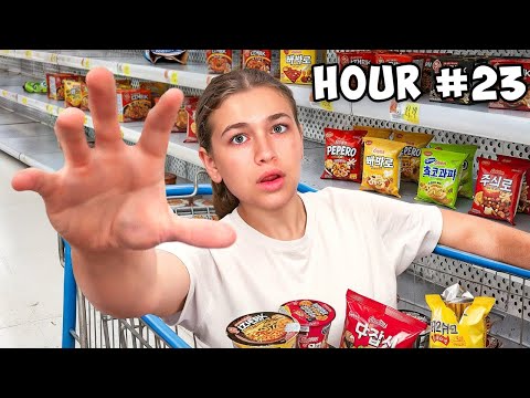 Eating Every Meal At A Korean Convenience Store For 24 Hours!