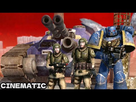 Ultramarines & Imperial Guard vs Chaos - Epic Battle - Men of War: Warhammer 40K Mod