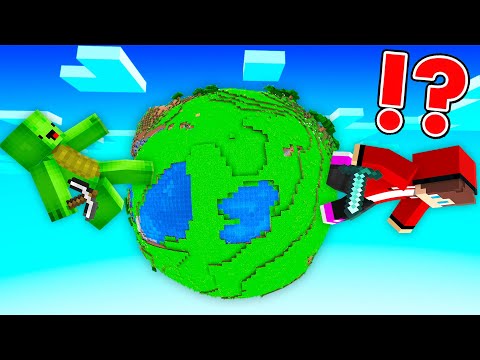 JayJay & Mikey - Maizen - Speedrunner vs. Hunter On The CIRCLE PLANET in Minecraft Challenge - Maizen JJ and Mikey