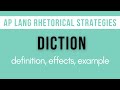 Diction: Explanation, Effects, Example | AP Lang Rhetorical Strategies