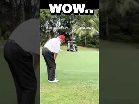 Pr Trump With An Impressive Shot On the Golf Course!!😎