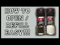 Easiest Way To Open And Refill McCormick Pepper Grinder Salt Grinder