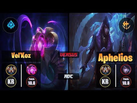 Challenger VEL'KOZ [Glacial Augment] (ADC) VS  APHELIOS - Challenger KR Patch 10.8