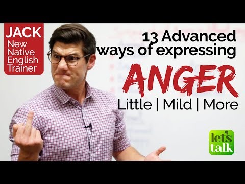 13 Advanced English words to express ANGER -  Advanced Adjective Vocabulary Lesson