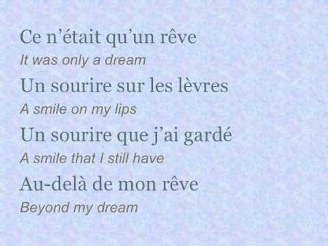 Céline Dion - Ce n'était qu'un rêve (ENGLISH TRANSLATION)